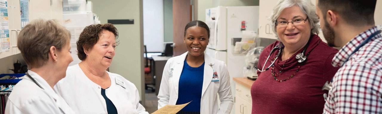 Photo of GVSU Family Health Center Staff and Student